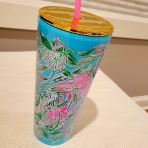 Lilly Pulitzer Tumbler 24 oz, Blue Horizon Coming In Hot